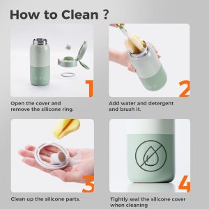 BOLOLO Portable Bottle Warmer for Travel, Super Fast Charging, Instant Breastmilk, Formula, Water, Milk Warmer with 10 Ounces Big Capacity, Baby Flask for Vehicle,car,Airplane Journey