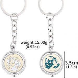 SONGCHANGJEWELRY Arcane Keychain Reversible Metal Charm – Inspired by Piltover & Zaun – Anime Cosplay Accessory & Fan Merchandise