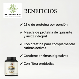 🌿 Proteína Vegetal MPS Nutrition® Vainilla (Músculo · Recuperación · Fuerza · Digestión) ⭐ Fórmula avanzada de proteína vegetal elaborada con proteína de guisante y arroz integral, diseñada para complementar rutinas activas y estilos de vida saludables. Cada porción aporta 25 g de proteína vegetal y 3 g de creatina monohidratada micronizada, además de enzimas digestivas y fibra prebiótica.