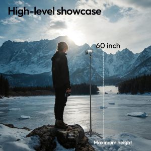 ULANZI Magnetic Phone Tripod, MT85 Auto Open Tripod for Magsafe with Enhanced 4-Leg, 60'' Selfie Stick Extendable Phone Stand, Content Creator Essentials for iPhone 17/16/15/14/13/12 Black