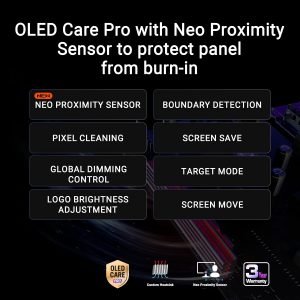 ROG Strix XG27AQDMES Gaming Monitor (27 Inch (26.5 Inch Visible) 1440p QD-OLED, 240 Hz, 0.03ms, Neo Proximity Sensor, ASUS OLED Care Pro, G-SYNC Compatible, 99% DCI-P3, DisplayWidget Center)