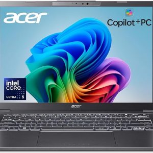 Acer Aspire 14 AI Copilot+ PC | Pantalla WUXGA de 14 pulgadas | Procesador Intel Core Ultra 5 de 226 V | NPU: hasta 40 tops - GPU: hasta 53 tops | Intel ARC 130V | 16 GB LPDDR5X | SSD de 512 GB | Wi-Fi 6E | A14-52M-52M-5 1S1