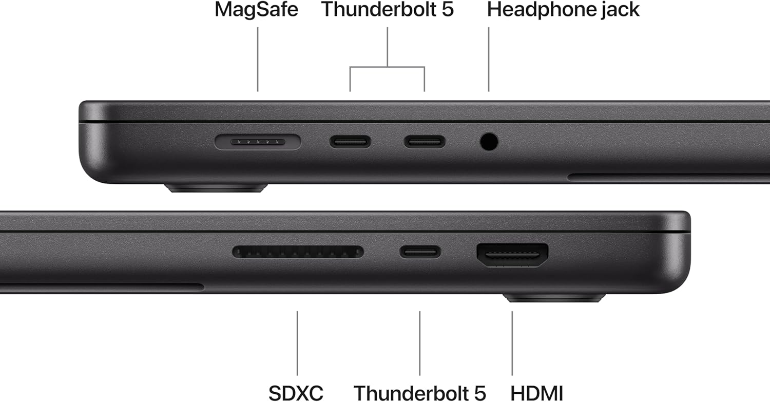 Apple MacBook Pro with M5 Pro, 18‑core CPU, 20‑core GPU: 16.2-inch Nano-Texture Display, 48GB Memory, 1TB SSD; Space Black