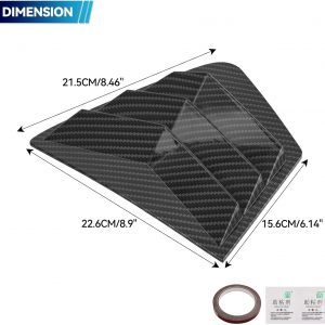 AUTOXBERT Window Louvers for 9th Gen Honda Civic Sedan 2012 2013 2014 2015 Side Window Louvers Air Vent Scoop Shades Cover Blinds Trim Car Accessories