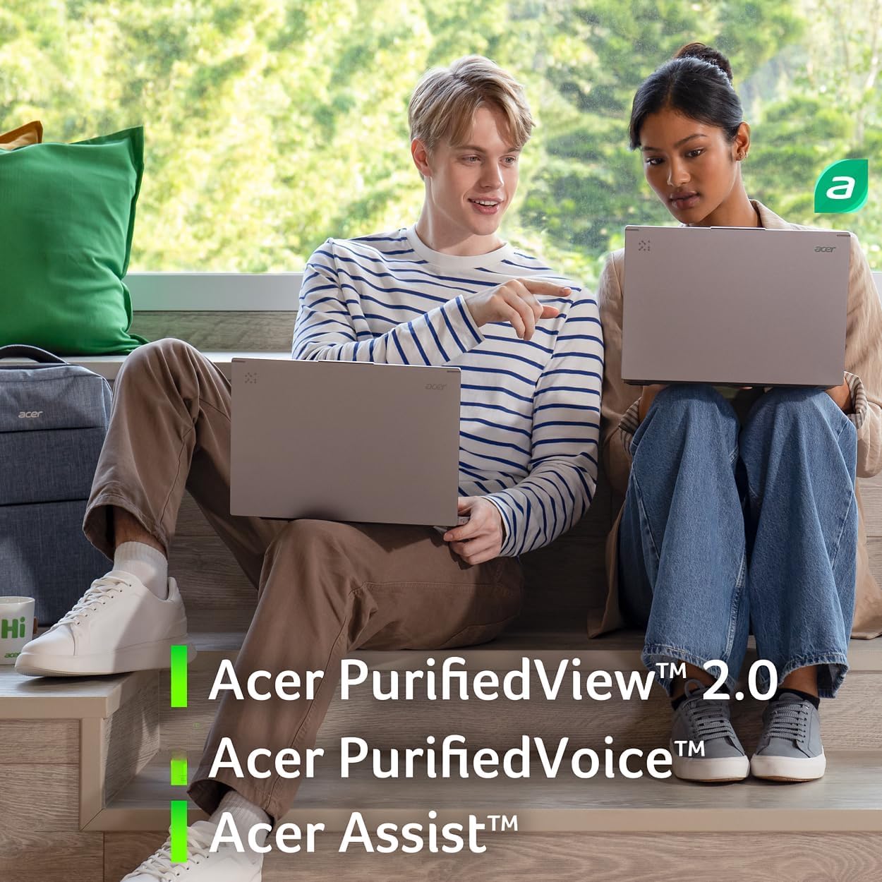 Acer Aspire 14 AI Copilot+ PC | Pantalla WUXGA de 14 pulgadas | Procesador Intel Core Ultra 5 de 226 V | NPU: hasta 40 tops - GPU: hasta 53 tops | Intel ARC 130V | 16 GB LPDDR5X | SSD de 512 GB | Wi-Fi 6E | A14-52M-52M-5 1S1
