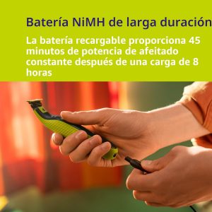 Norelco Philips OneBlade 360 Hybrid Face, recortadora de barba eléctrica y afeitadora, con tecnología de cuchillas 360, 1 cuchilla 360 para cara, peine ajustable 5 en 1, modelo QP2724/90