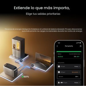 EF ECOFLOW Estación de energía portátil DELTA 3 MAX Plus Batería extra, batería de expansión LiFePO4 de 2048Wh para la estación de energía DELTA 3 Max Plus y DELTA 3 Ultra Plus