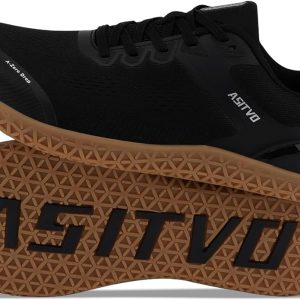 ASITVO Zapatos anchos descalzos para hombre, gimnasio, suela sin caída, minimalista, con ancho para los dedos, zapatillas de deporte de punto sin coser, puntera de poliuretano termoplástico (TPU) y
