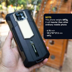 Ulefone Armor 24 22000mAh Mega Battery Unlocked Rugged Phone, Camping Light, 24GB RAM +256GB ROM, 6.78" FHD+120Hz Screen, 64MP Main Camera + 64MP Night Vision Camera, Android 14 Rugged Smartphone NFC