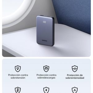 UGREEN Banco de Energía 10,000mAh 22.5W, Cargador Compacto Portátil USB-C PD3.0 Paquete de Batería de Carga Rápida para Viajes con Pantalla Digital para iPhone 17/16/15/14/13/12 Pro Max, Galaxy S25