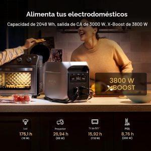 EF ECOFLOW Estación de energía portátil DELTA 3 MAX Plus Batería extra, batería de expansión LiFePO4 de 2048Wh para la estación de energía DELTA 3 Max Plus y DELTA 3 Ultra Plus