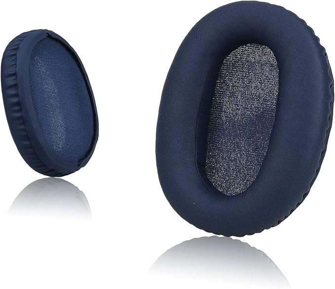 Krone Kalpasmos Replacement Earpads Compatible with Sony WH-CH700N, WH-CH710N, Protein Leather Memory Foam Replacement Ear Cushion, Blue