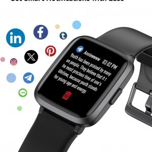 LIVIKEY Fitness Tracker Watch with Heart Rate Monitor, Activity Tracker with Pedometer, Sleep Monitor, Calories & Step Counter, IP68 Waterproof Smart Watches for Women Men Fitness Watch for Sports
