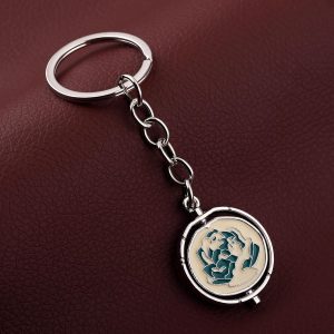SONGCHANGJEWELRY Arcane Keychain Reversible Metal Charm – Inspired by Piltover & Zaun – Anime Cosplay Accessory & Fan Merchandise