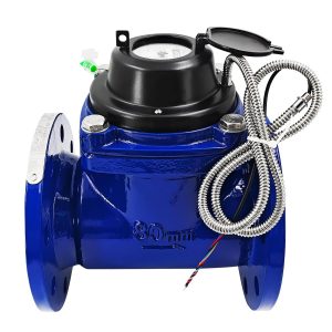 3 '' Woltmann Helix Medidor de agua Salida de pulso Medidor de agua desmontable, hierro fundido resistente, metro cúbico