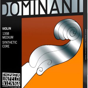 Thomastik Dominant - Juego de cuerdas para violín 4/4, calibre intermedio, con bola de acero al final de la cuerda