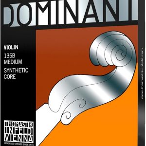 Thomastik Dominant - Juego de cuerdas para violín 4/4, calibre intermedio, con bola de acero al final de la cuerda
