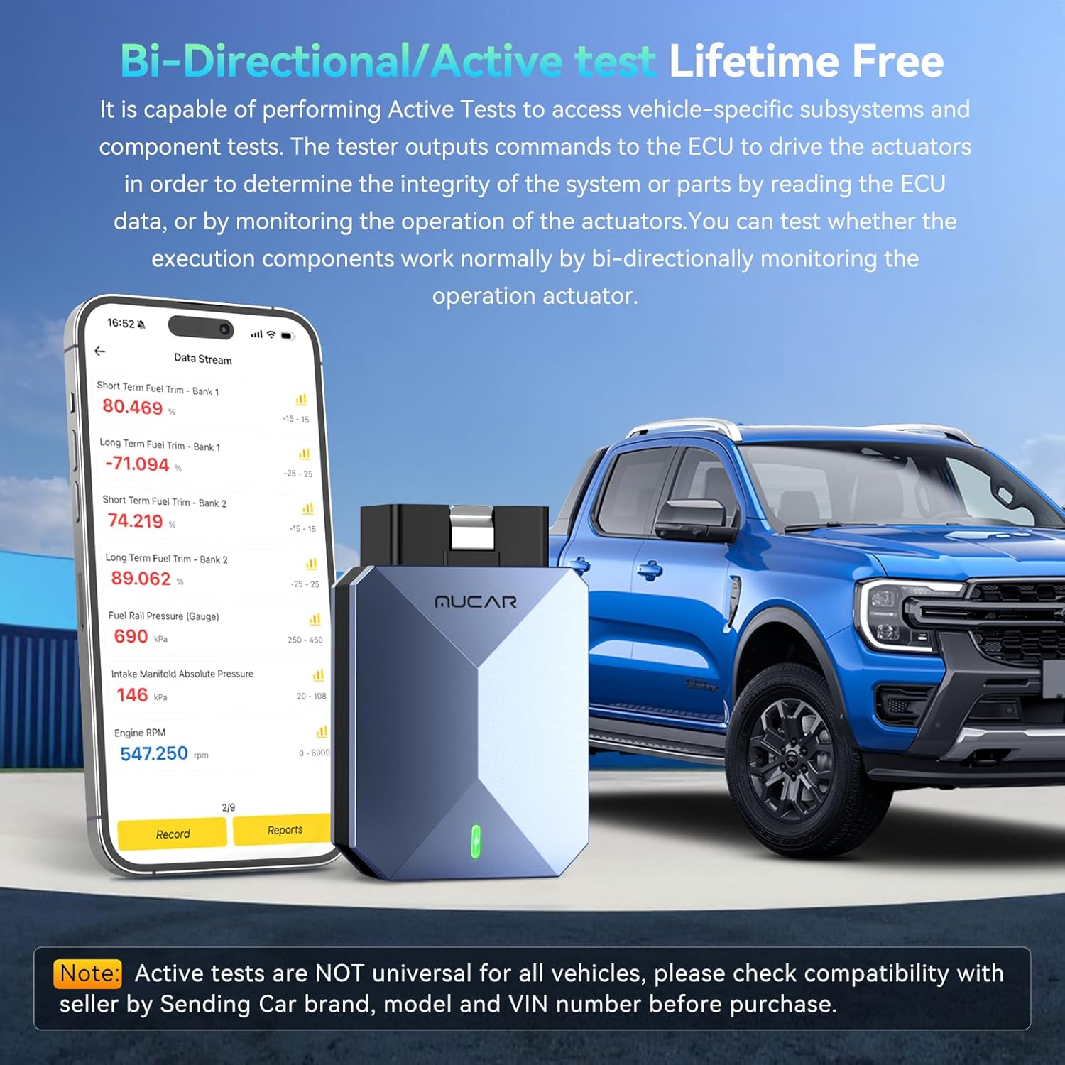 MUCAR Actualización de por vida Bluetooth del escáner OBD2 asistido por AI, BT200 MAX compatible con ELM327, todos los sistemas OBD2 herramienta de diagnóstico con 15 reinicios para iOS y Android, protocolo CANFD, Autoauth para FCA SGW