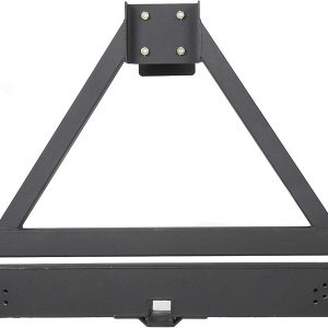 ALMULOO Rear Bumper Assembly Compatible With 1987-2006 Wrangler TJ YJ LJ All Models W/Tire Carrier&D-Rings Steel Powder Coated+Textured Black