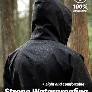 Trudave Hydrolock - Traje de lluvia, traje de lluvia impermeable para hombres, 2 piezas, transpirable y resistente al viento