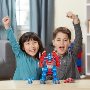 Transformers Rescue Bots Knight Watch Optimus Prime, Playskool Heroes Action Figure Toy (Amazon Exclusive)