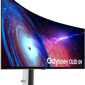 Samsung 49" Odyssey G93SC Series Curved Gaming Monitor, QD-OLED, 240Hz, 0.03ms, DQHD, G-Sync Compatible, FreeSync Premium Pro, Adjustable Stand