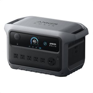 Anker SOLIX C2000 Gen 2 Estación de energía portátil, generador solar de 2,400 W (pico 4,000 W), carga completa en 58 minutos, batería LiFePO4 de 2048 wh para respaldo del hogar, cortes de energía y campamento (panel solar opcional)