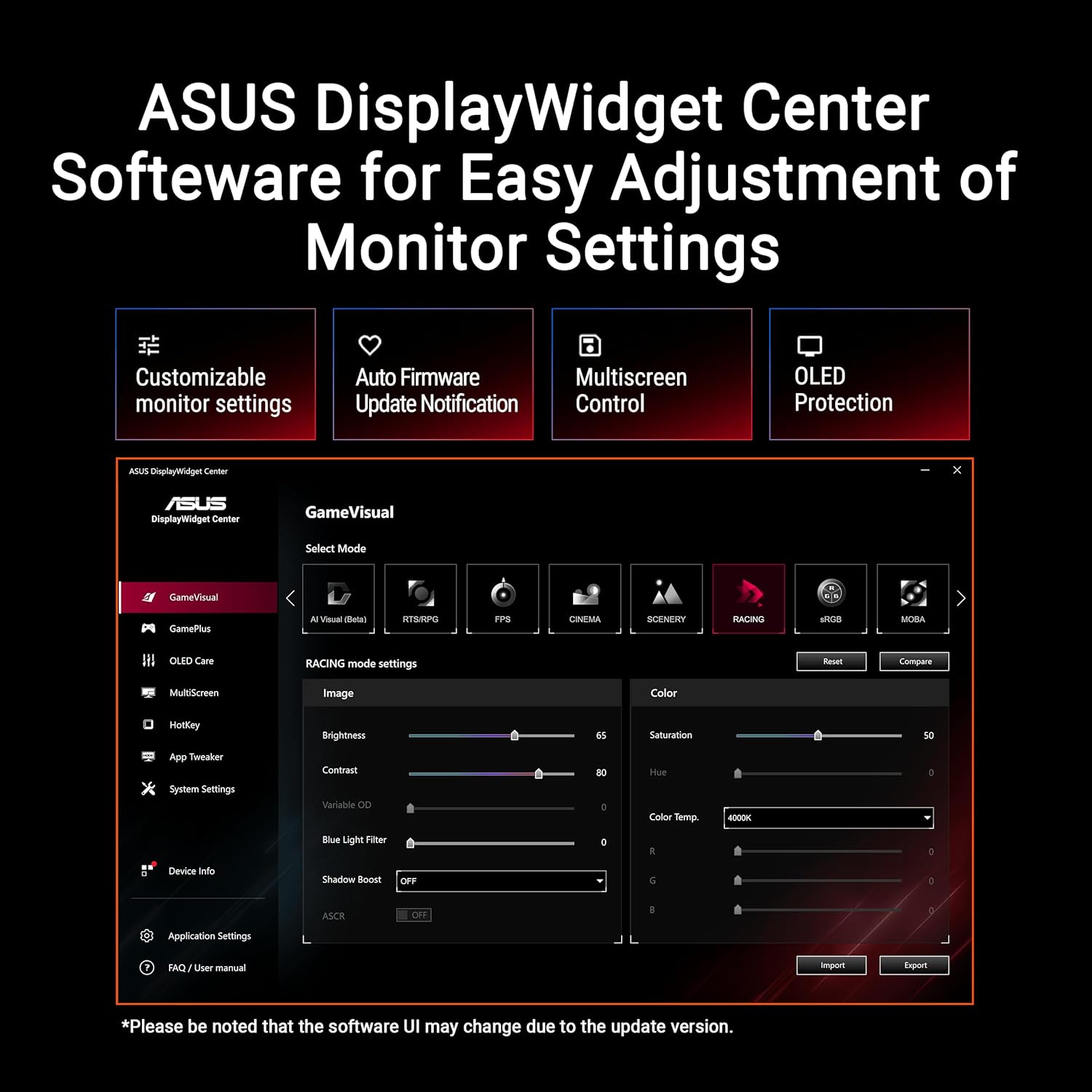 ROG Strix XG27AQDMES Gaming Monitor (27 Inch (26.5 Inch Visible) 1440p QD-OLED, 240 Hz, 0.03ms, Neo Proximity Sensor, ASUS OLED Care Pro, G-SYNC Compatible, 99% DCI-P3, DisplayWidget Center)