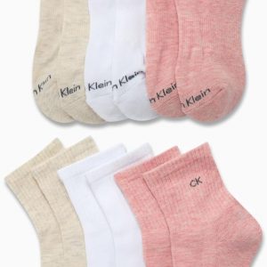 Calvin Klein Calcetines altos para mujer, paquete de 12 calcetines deportivos transpirables con cojines de rizo para mujer (talla de zapato: 4-10)