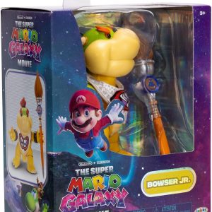 Figuras de acción de la película Super Mario Galaxy de 5 pulgadas Serie 1 – Bowser Jr. Figura con accesorio de pincel – Detalles premium y 17 puntos de articulación