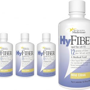 Medtrition HyFiber Daily Liquid Fiber for Regularity and Soft Stools, 12 Grams Soluble Fiber, 32 fl oz 4 Pack