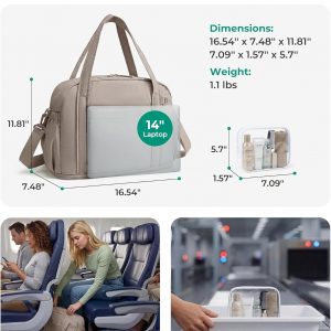 BAGSMART Expandable Personal Item Travel Bag, Lightweight Gym Bag for Women, 24L Weekender Travel Duffle with Toiletry Bag, Carry on Overnight Duffel, Black