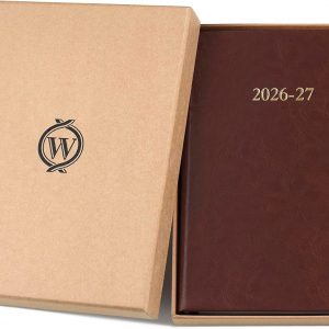 Wykeham's Executive 2026-27 Daily Journal Planner – Customization Available – Mid-Year Academic Diary – July 2026 to June 2027 (Conker, 8.5"×5.5")