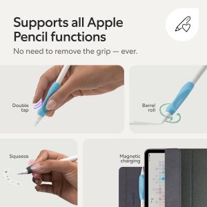 Paperlike® Pencil Grips for Apple Pencil 1st & 2nd Generation, USB-C & Pro - Set of 2 - Ergonomic Precision