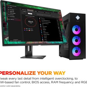 HP OMEN 45L Gaming Desktop, Intel Core Ultra 7 265K, 32 GB RAM, 1 TB SSD, NVIDIA GeForce RTX 5070 Ti, Windows 11 Pro, Microsoft Copilot, Tempered Glass, GT22-3060 (2025) (Renewed)