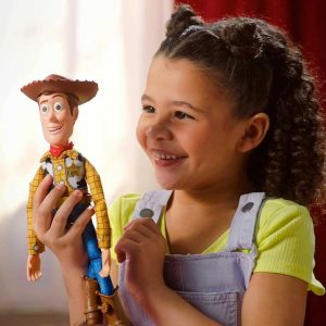 Mattel Disney Pixar Toy Story Talking Woody Action Figure & Accessory, Roundup Fun 12-inch Collectible with 30+ Sounds & Phrases