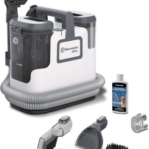 Vacmaster Máquina limpiadora portátil de alfombras y tapicería serie 400, succión de potencia de 15 Kpa con herramientas versátiles para mascotas, alfombras de área y sofás - SCB302 0101