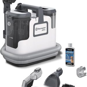 Vacmaster Máquina limpiadora portátil de alfombras y tapicería serie 400, succión de potencia de 15 Kpa con herramientas versátiles para mascotas, alfombras de área y sofás - SCB302 0101