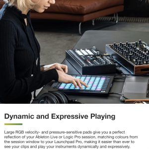 Novation Launchpad Pro MK3, MIDI 64-Grid Controller and Sequencer for Ableton Live, Logic Pro and Hardware, 64 Sensitive RGB Pads, Dynamic Note Playing, Chord and Scale Modes