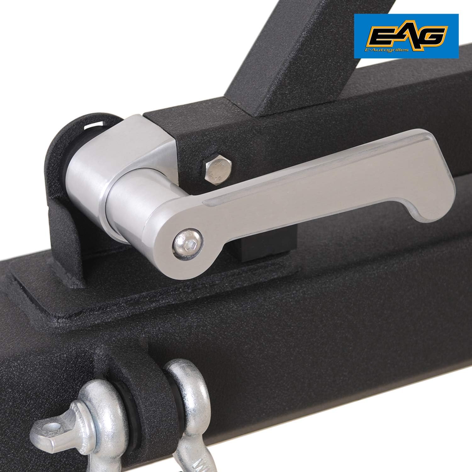 EAG Classic Rear Bumper with Tire Carrier Black Textured Fit for 87-06 Wrangler TJ YJ