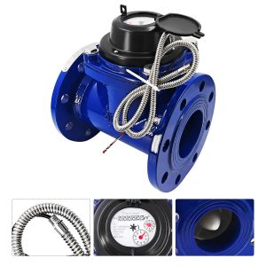 3 '' Woltmann Helix Medidor de agua Salida de pulso Medidor de agua desmontable, hierro fundido resistente, metro cúbico