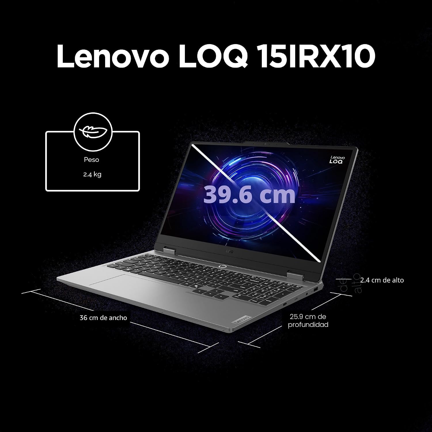 Lenovo Legion LOQ – Portátil para juegos con IA - Intel® Core™ i7-13650HX - Pantalla IPS FHD de 15.6" – 144Hz – NVIDIA® GeForce RTX™ 5050 – Memoria de 16GB – Almacenamiento de 1TB – Sincronización G