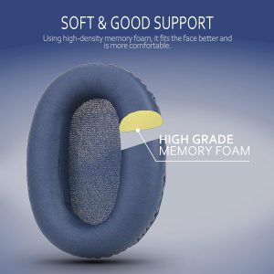 Krone Kalpasmos Replacement Earpads Compatible with Sony WH-CH700N, WH-CH710N, Protein Leather Memory Foam Replacement Ear Cushion, Blue