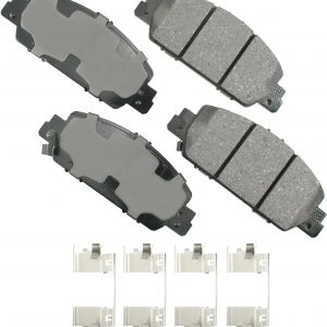 Pastillas de freno Akebono, ProACT, delanteras, compatibles con Honda 2013-2019, juego de 4