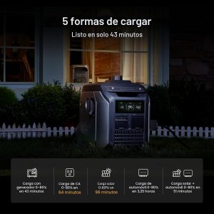 EF ECOFLOW Estación de energía portátil DELTA 3 MAX Plus Batería extra, batería de expansión LiFePO4 de 2048Wh para la estación de energía DELTA 3 Max Plus y DELTA 3 Ultra Plus