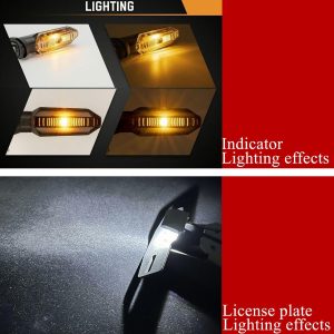GIXXER 250 - Kit de eliminación de guardabarros compatible con soporte de placa de matrícula GIXXER 150 250 2021-2025 con luz trasera y intermitentes traseros (humo)