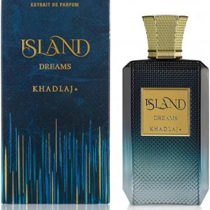 Khadlaj Island Dreams – Fragancia Frutal, Floral, Ambar, Almizclada – Extrait de Parfum de Larga Duración para Unisex, 3.4 Onzas