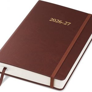 Wykeham's Executive 2026-27 Daily Journal Planner – Customization Available – Mid-Year Academic Diary – July 2026 to June 2027 (Conker, 8.5"×5.5")