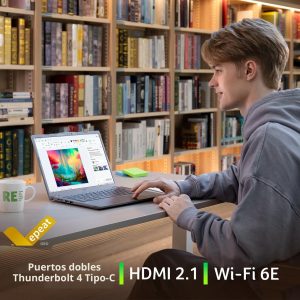 Acer Aspire 14 AI Copilot+ PC | Pantalla WUXGA de 14 pulgadas | Procesador Intel Core Ultra 5 de 226 V | NPU: hasta 40 tops - GPU: hasta 53 tops | Intel ARC 130V | 16 GB LPDDR5X | SSD de 512 GB | Wi-Fi 6E | A14-52M-52M-5 1S1