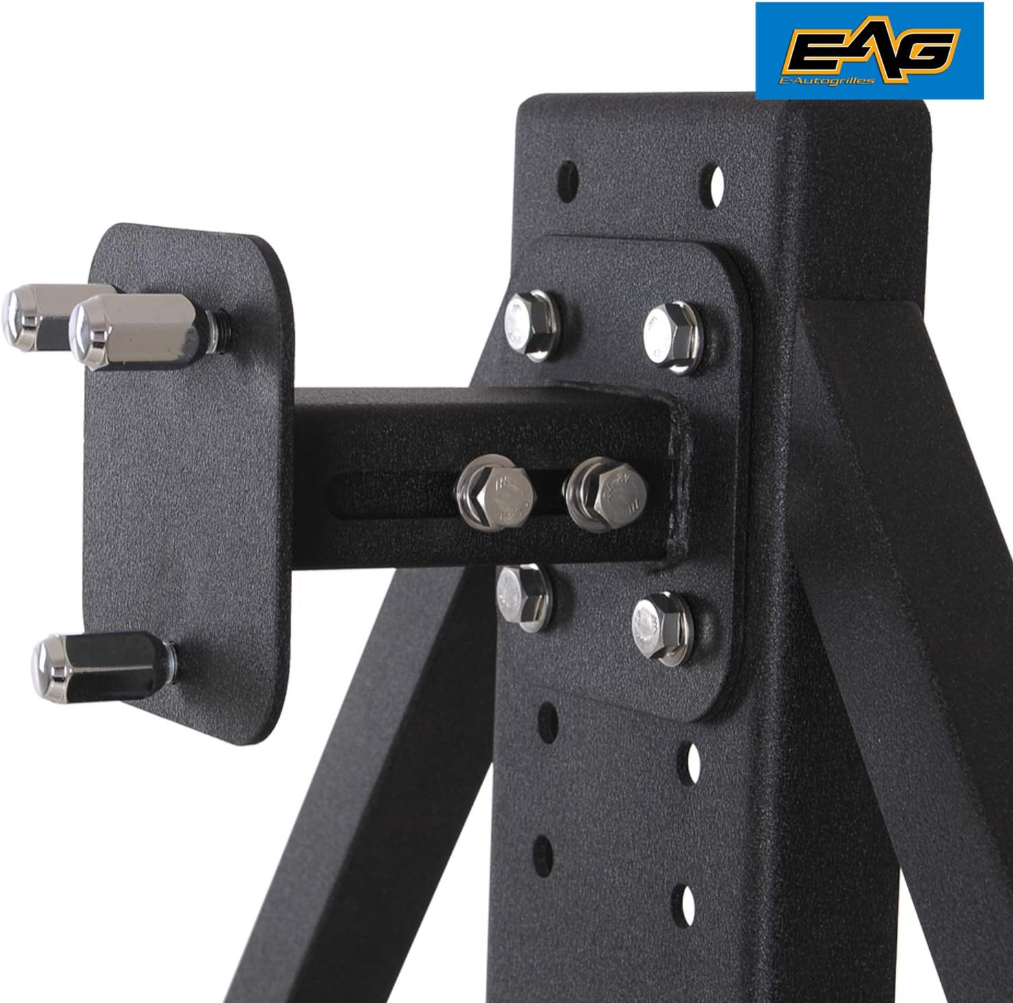EAG Classic Rear Bumper with Tire Carrier Black Textured Fit for 87-06 Wrangler TJ YJ